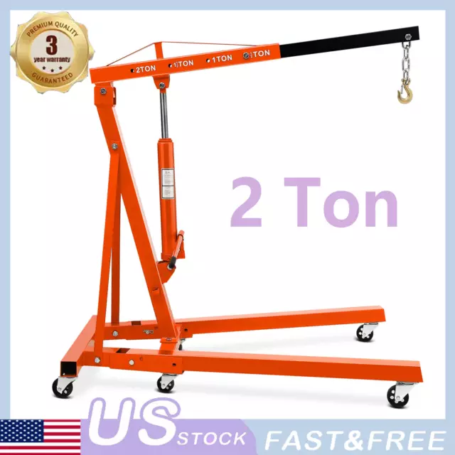 2 TONS 4000 Pounds Heavy Folding Engine Crane Shop Crane With Telescopic Arm 265.05 PicClick