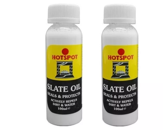 2 BOTTLES Hotspot Slate Oil 100ml Bottle, Seals, Protects Enhances Appearance