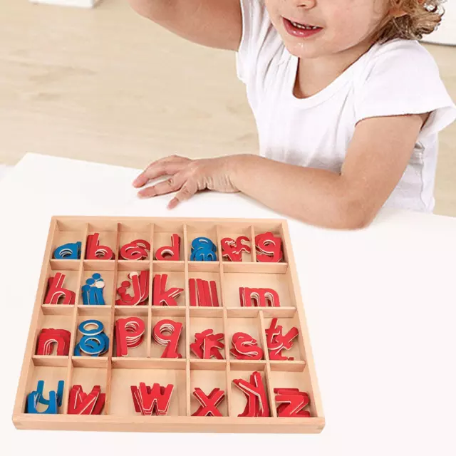 Montessori Sprachlernspielzeug Kleines bewegliches Alphabet für Geschenke