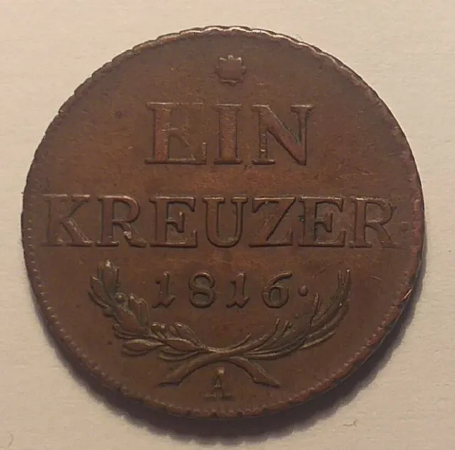 RDR Habsburg Franz II. 1 Kreuzer 1816 A