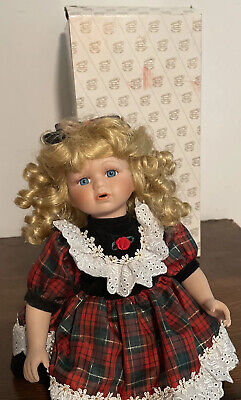 Heritage Signature Collection Porcelain Doll Carissa 16” Sits Only Christmas