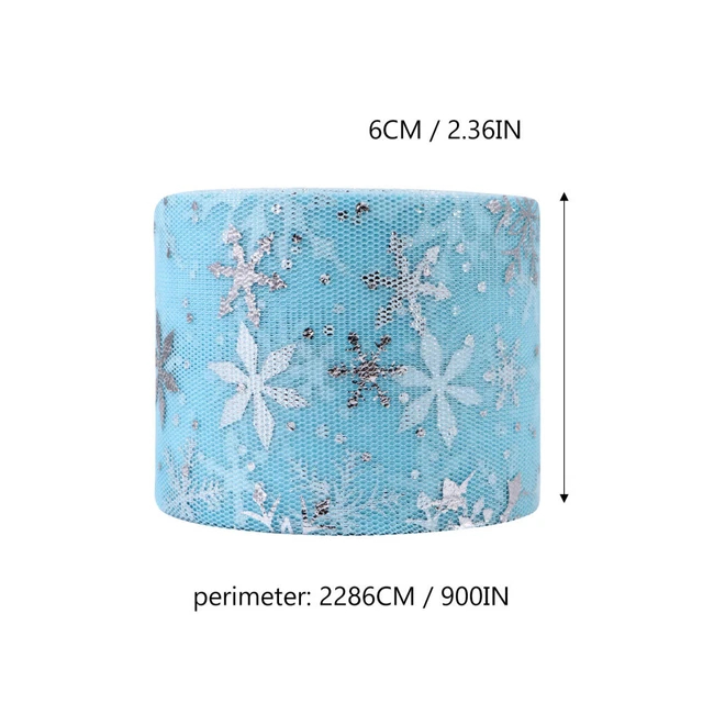 2 Sets Schneeflocke Tutu Band Winter Band Glitter Tüll Spool 11