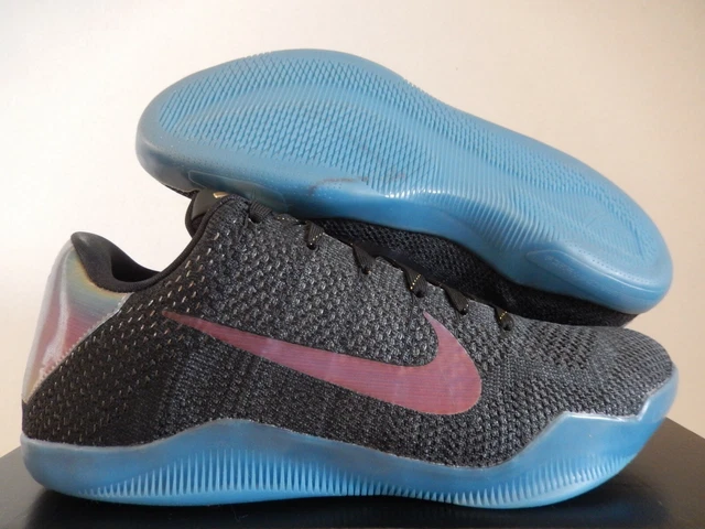 NIKE KOBE XI 11 Elite Low Flyknit Premium Asg Id Black-Blue Sz 