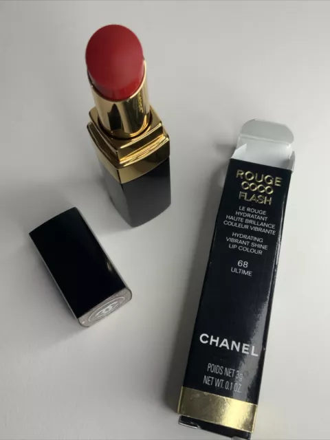 CHANEL ROUGE COCO Flash Lipstick Lip Colour in 68 Ultime 3g New