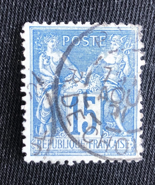 France Timbre Type SAGE Oblitéré Chargements - Scan recto / verso