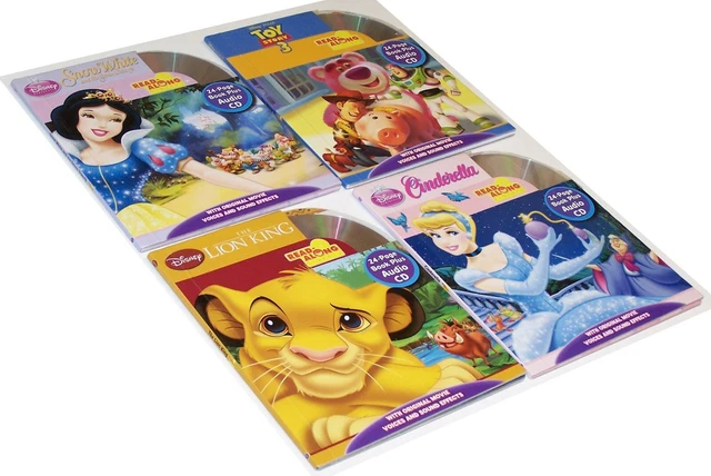 4 Read Along Cds Disney Books Cinderella Snow White Toy Story 3 The