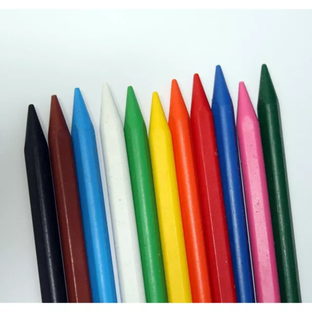 Plastix Crayons Pack of 12 Colouring Pencils Bright Kids Colours Plastix