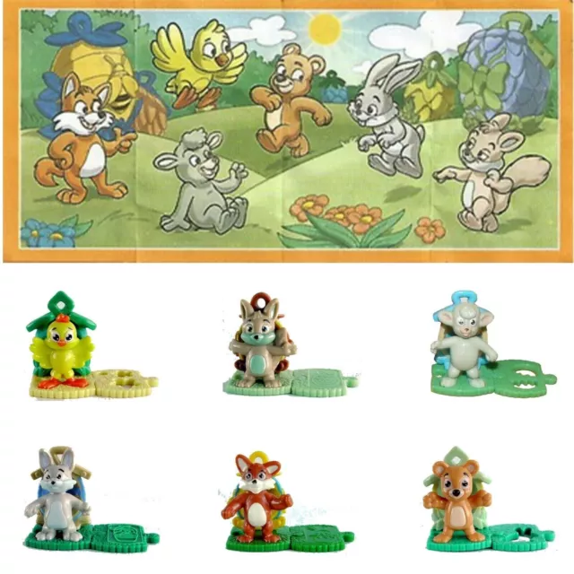 KINDER FERRERO SURPRISE COMPLETE SERIE GANG DEL BOSCO 6x FIGURINE +BPZ TOP RAR 2