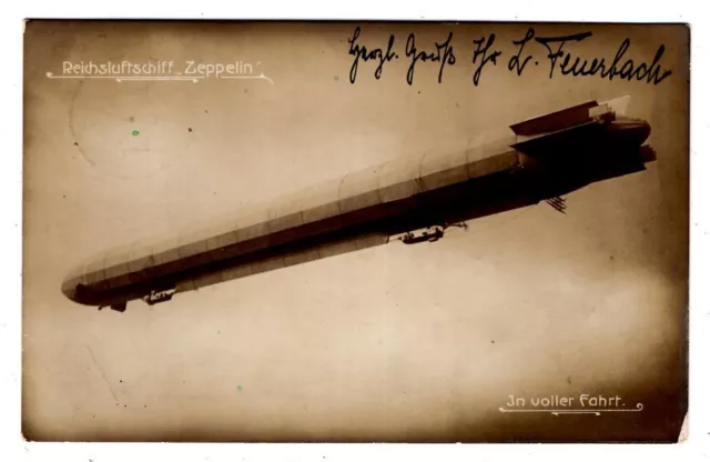 Zeppelin / Poste Aérienne 1909 Lz 6 Magnifique Enregistrement Sur Gel.ak (AA1917