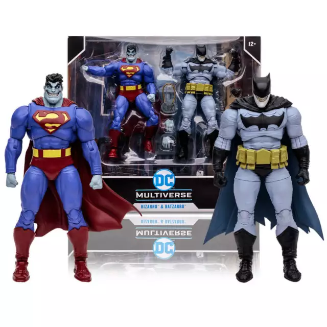 DC Multiverse Bizarro & Batzarro 2-Pack 7" Inch Action Figures - McFarlane Toys