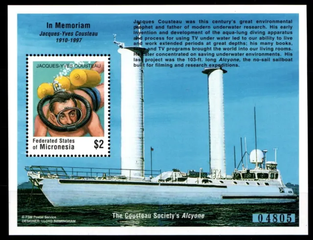 Mikronesien Block 25 mit 580 postfrisch Schifffahrt #GW035
