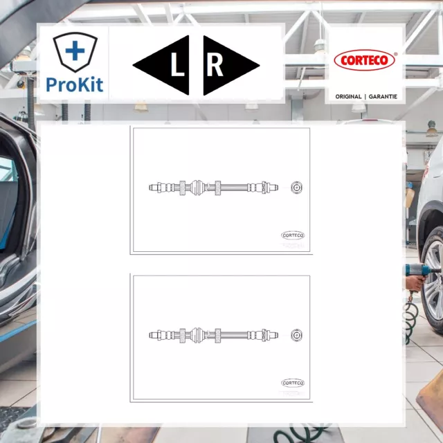 2x ORIGINAL® Corteco Bremsschlauch Hinten für Ford Mondeo II Cougar Mondeo II