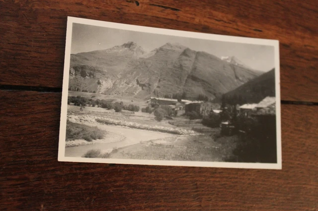 Vintage 1956 Bessans Savoy Mountain Snapshot Family Photo