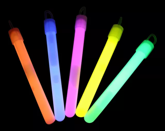 Palos de brillo regulares (10 mm) de 25x 4" pulgadas + cordones - Glowtopia para todas las ocasiones