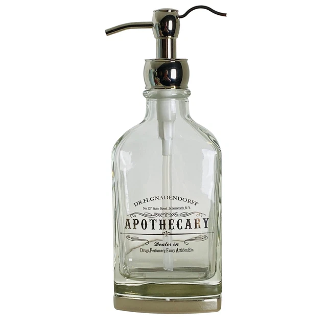 HOTEL BALFOUR DR. Gnadendorff Apothecary Vanity Glass Soap Pump