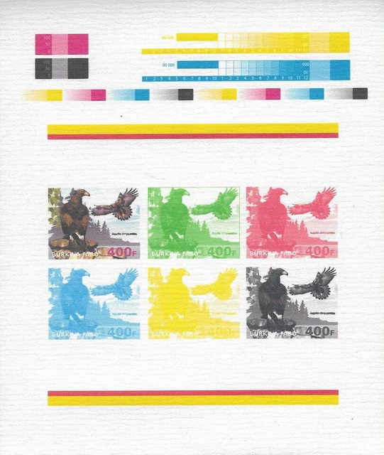 Birds of Prey Raptors Steinadler Aquila Chrysaetos Ungezähnt Proof MNH