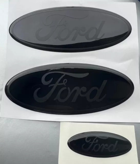 Ford Fiesta    2013-2022  Gel Badge Overlay Full Set Black / Black