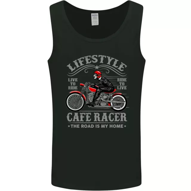 Lifestyle Cafe Racer Biker Motorcycle Mens Vest Tank Top