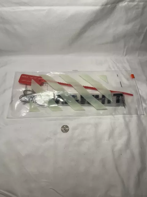 Brand new OFF -WHITE Translucent And Black Lanyard Keychain With Red Zip Tie