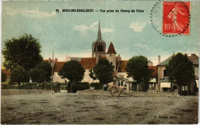 CPA MOULINS-ENGILBERT Vue prise du Champ de Foire Nievre (100151)