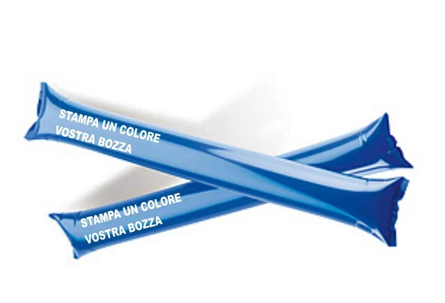250 BASTONI GONFIABILI STADIO  MANIFESTAZIONE BANG BANG blu STAMPATI