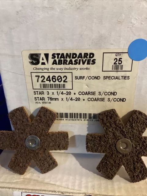 standard abrasives star 3 x 1/4-20 coarse s/conditioning 724602