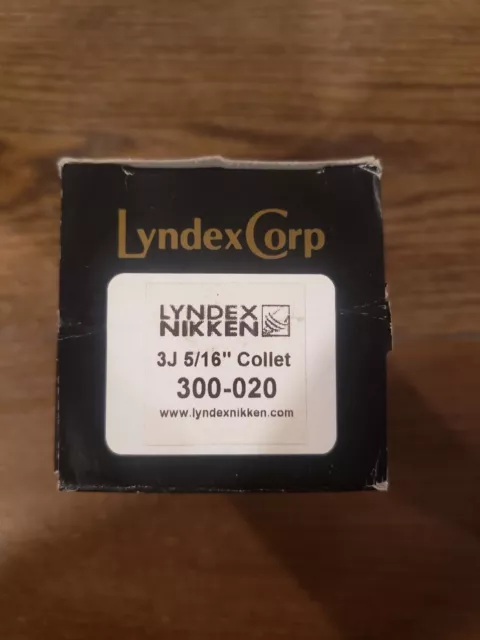 Lyndex 5/16" Round 3J Collet 3-3/4" Overall Length, 1.988-20" External Thread