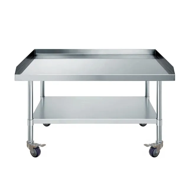 Stainless Steel Equipment Grill Stand Table "24x36" (Deep x LONG)  w/ Casters
