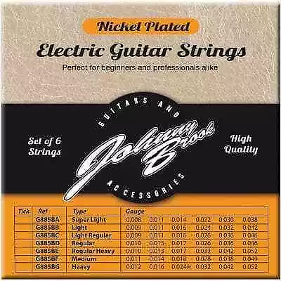 Johnny Brook Nickel Plated Steel Electric Guitar Strings - Set of 6