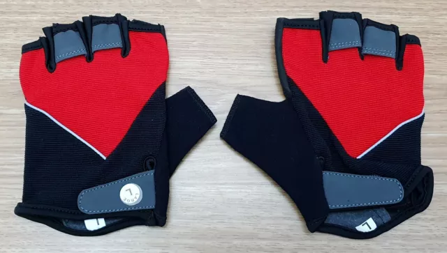 Gants d'entraînement de fitness vélo unisexe taille grand noir rouge léger un peu de rembourrage