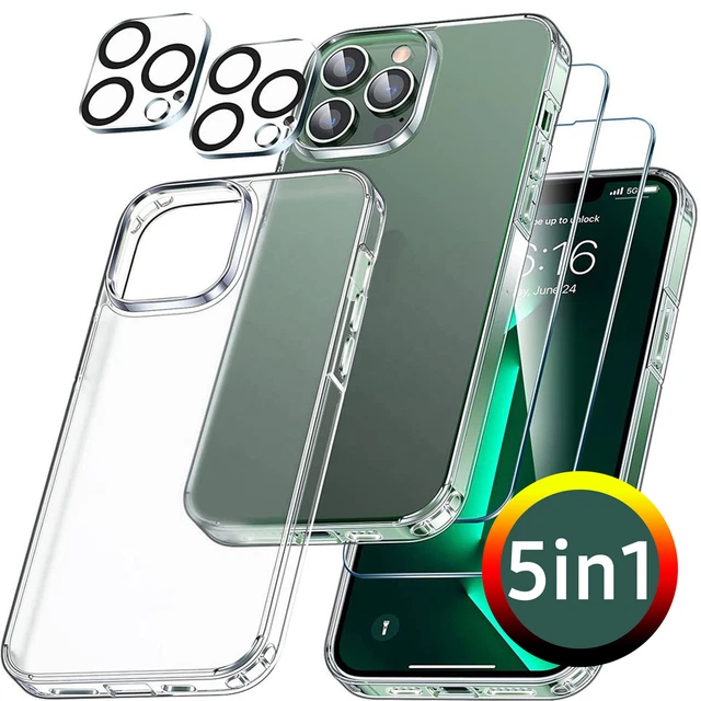 Hülle für iPhone 14 13 12 11 Pro Max Kameraschutz Glas Panzerfolie Handy Bumper