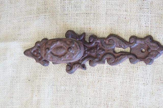 4 Cast Iron LARGE Antique Style FANCY Barn Handle Gate Pull Shed Door Handles 4