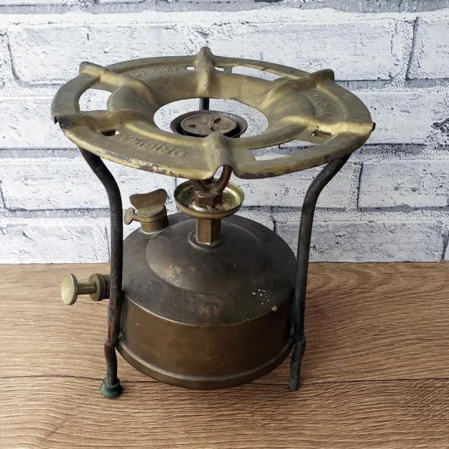 Original NUTAN No. 1 Collectible Vintage Very Rare Antique Kerosene Brass Stove.