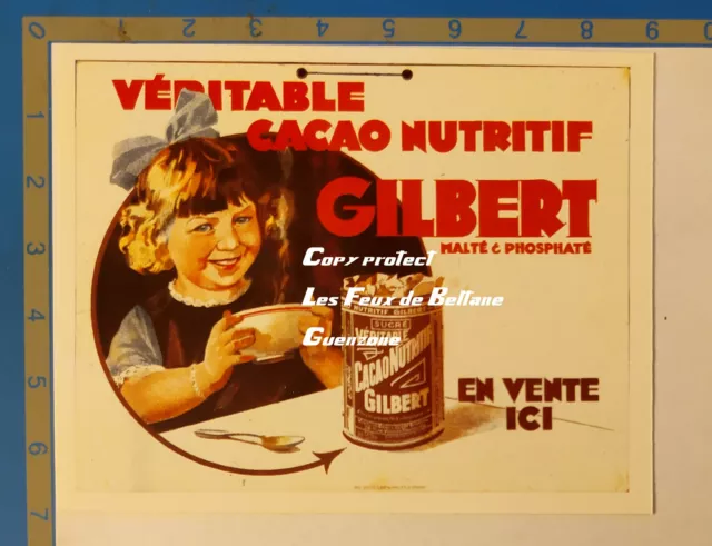 CACAO NUTRITIF GILBERT illustration  publicité advert