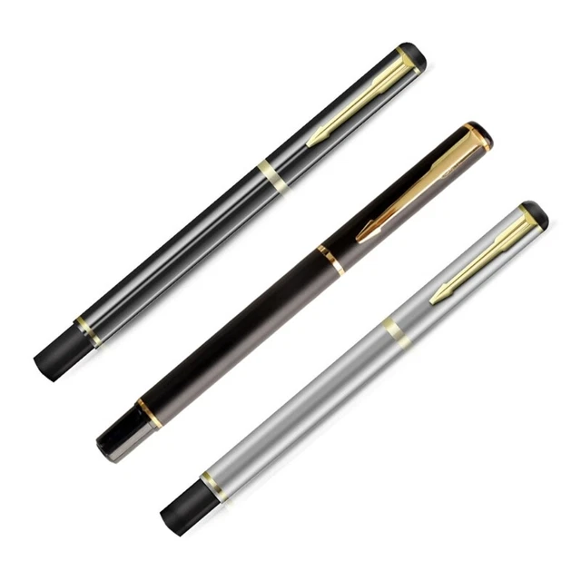 Refillable Chinese Calligraphy Brush Pen — Metal Body, Piston Ink Filler, With Nylon Brush Nib