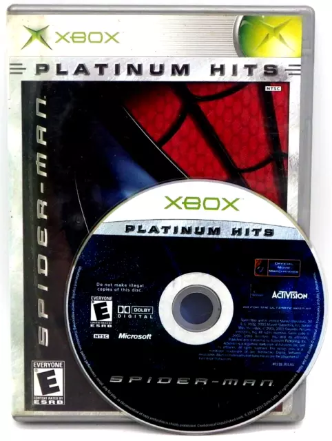 Spider-Man Platinum Hits By Activision Original Microsoft Xbox 2003 Game And Box