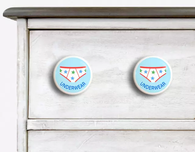 Boys Underwear Dresserz Organizational Dresser Drawer Knob Set of 2