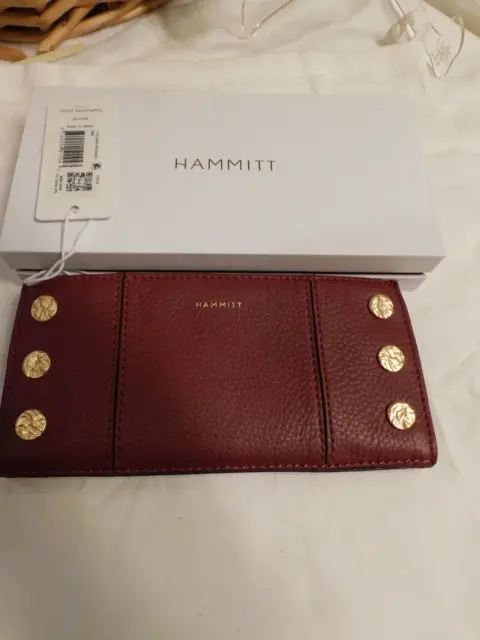 Nwt Hammitt 110 North Leather Wallet In Pomodoro  Red   $215  **Free Shipping**