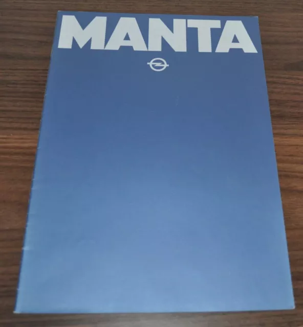 1980 Opel Manta Brochure Prospekt DE