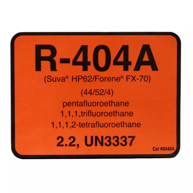 R-404A / R404A Label # 04404 Label , SOLD EACH