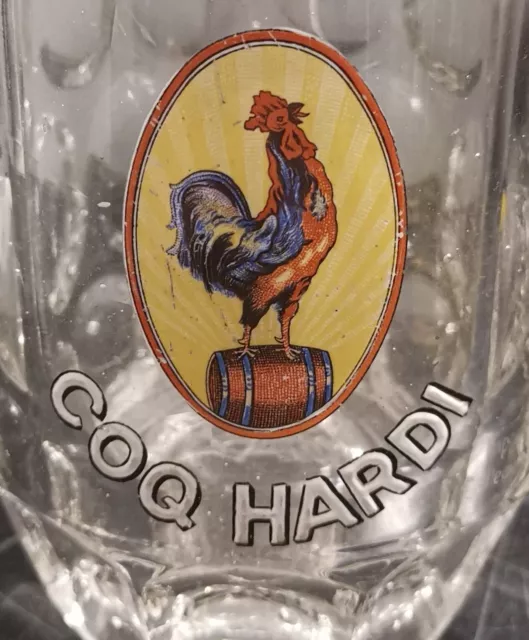 ancien verre à bière coq hardi  brasserie du coq hardi Lille Nord émaillé