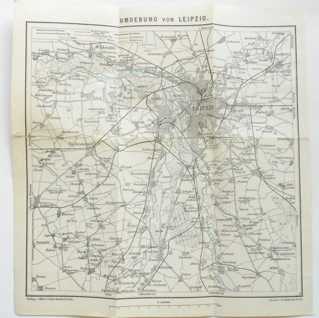 Umgebung von Leipzig Landkarte