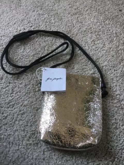 Free People light gold small 7” shoulder bag