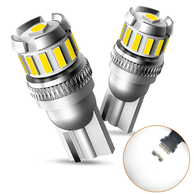 Auxito T10 2Pc W5W 194 501 Car Led Side Light Bulb Error Bulbs Free 6500K Canbus
