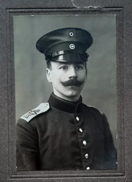 Portraitfoto Soldat Infanterie-Regiment "Kaiser Wilhelm" 1915 Namensbeschriftet