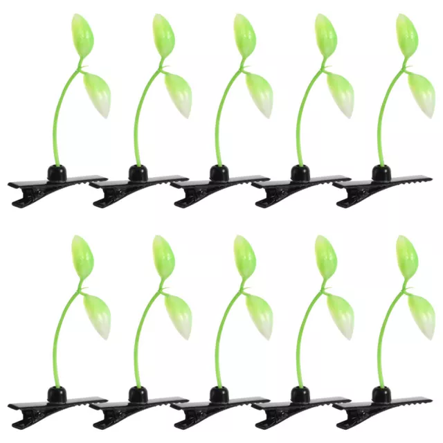 10pcs Bean Sprout Hair Clips Grass Hairpins for Women Girls-CY