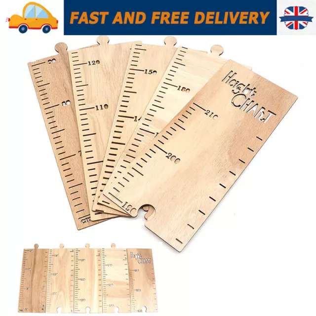 Height Chart for Kids Children Wall Growth Measuring Ruler Wooden 60cm-210cm UK