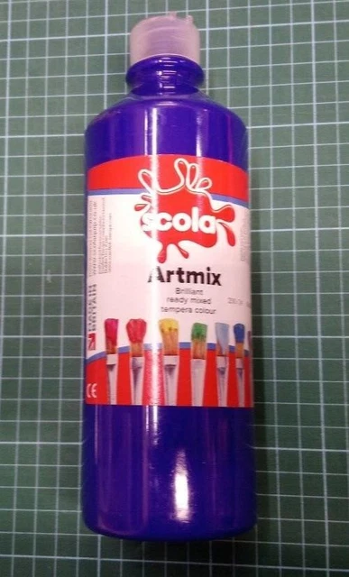Scola Artmix 6 X 600 Ml – Peinture Brillante Lavable école Primaire, Sans Gluten
