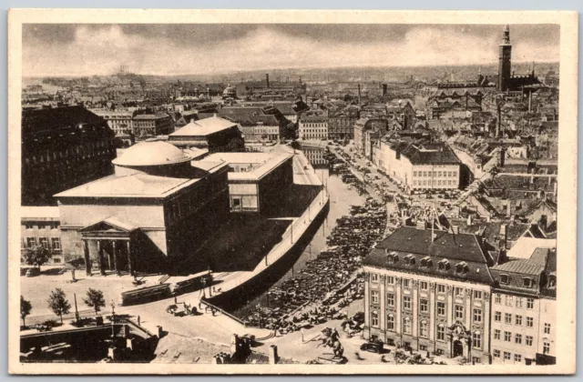 Postcard Denmark Copenhagen Gammel Strand Fish Mkt Christiansborg Palace Church