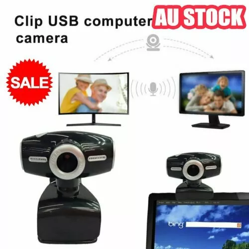 HD Webcam Camera 360 USB2.0 Video Web Cam With Mic For Computer PC Laptop QC